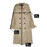 Aquascutum 英国製 サイズ6 ベルト付き トレンチコート ベージュ レディース アクアスキュータム【中古】6-0726M∞