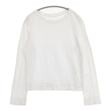 45R/45rpm コットン サイズ2 長袖Ｔシャツ カットソー ロンＴ ホワイト レディース フォーティーファイブアールピーエム【中古】6-1003M∞