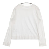 45R/45rpm コットン サイズ2 長袖Ｔシャツ カットソー ロンＴ ホワイト レディース フォーティーファイブアールピーエム【中古】6-1003M∞