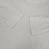 45R/45rpm コットン サイズ2 長袖Ｔシャツ カットソー ロンＴ ホワイト レディース フォーティーファイブアールピーエム【中古】6-1003M∞