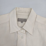 MARGARET HOWELL シルクコットン MH刺繍 578-253905 長袖シャツ ベージュ レディース マーガレットハウエル【中古】6-0815M∞