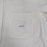 MARGARET HOWELL シルクコットン MH刺繍 578-253905 長袖シャツ ベージュ レディース マーガレットハウエル【中古】6-0815M∞