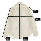 MARGARET HOWELL シルクコットン MH刺繍 578-253905 長袖シャツ ベージュ レディース マーガレットハウエル【中古】6-0815M∞