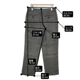 MARGARET HOWELL 578-142305 サイズ3 日本製 リネン ヘリンボーン パンツ グレー レディース マーガレットハウエル【中古】6-0919M∞