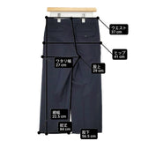 MARGARET HOWELL 578-243002 ウールコットンリネン センタープレススラックス 2タック パンツ ネイビー レディース マーガレットハウエル【中古】6-0815G∞