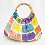 tricot COMME des GARCONS 中綿入り バンブー トートバッグ マルチカラー レディース トリココムデギャルソン【中古】6-0826G∞