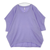 to touch ナチュラルソフト ドルマンT コットン 日本製 サイズ2 半袖Ｔシャツ カットソー ラベンダー レディース トゥータッチ【中古】6-0620S△