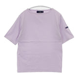 SAINT JAMES ボートネック フランス製 コットン 半袖Ｔシャツ カットソー ラベンダー レディース セントジェームス【中古】6-0620S△