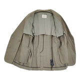 IENA LINEN COTTONストレッチジャケット サイズ36 定価30800円 肩パッド ダブル テーラードジャケット 23SS グレー レディース イエナ【中古】6-0612M♪