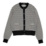 JOURNAL STANDARD コンパクトリングドットカーディガン 定価13200円 ボーダー カーディガン 25SS ブラック ホワイト レディース ジャーナルスタンダード【中古】6-0616M♪