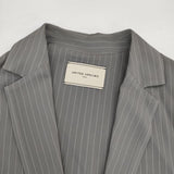 UNITED ARROWS ストライプ レース ベスト ノースリーブ ジャケット グレー レディース ユナイテッドアローズ【中古】6-0815M∞