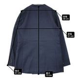 JOURNAL STANDARD L'essage チノ ダブルブレストジャケット ノーカラージャケット 24SS ネイビー レディース ジャーナルスタンダードレサージュ【中古】6-0919M∞