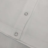 LinenYa スナップボタン 丸首 コットン混 日本語 カットソー カーディガン ホワイト レディース リネンヤ【中古】6-0909M△