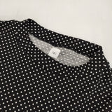 (g) DOT SHOULDER BALLOON PULLOVER 定価10780円 ストレッチ ワイド コットン 日本製 カットソー ブラック ホワイト レディース グラム【中古】6-0909M△