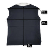 (g) ノースリーブ コットン100％ 無地 日本製 Ｔシャツ カットソー ブラック レディース グラム【中古】6-0627S△