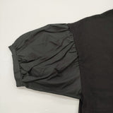 (g) COMBI PULLOVER 定価9350円 g-306 パフスリーブ ワイドシルエット 半袖Ｔシャツ カットソー ブラック レディース グラム【中古】6-0626S♪