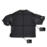 (g) COMBI PULLOVER 定価9350円 g-306 パフスリーブ ワイドシルエット 半袖Ｔシャツ カットソー ブラック レディース グラム【中古】6-0626S♪