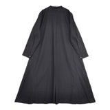 Plantation バンドカラー シャツワンピース ウール混 日本製 サイズM ワンピース ブラック レディース プランテーション【中古】6-0909M△