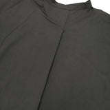 Plantation バンドカラー シャツワンピース ウール混 日本製 サイズM ワンピース ブラック レディース プランテーション【中古】6-0909M△