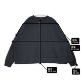 pot and tea 日本製 コットン サイズF 長袖Ｔシャツ カットソー ロンＴ ブラック レディース ポットアンドティー【中古】6-0815M∞