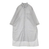 MARGARET HOWELL 589-253003 コットン チェック シャツワンピ サイズF ワンピース ライトグレー レディース マーガレットハウエル【中古】6-0919M∞