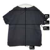 MARGARET HOWELL 589-6252001 リネン 麻 ノーカラー プルオーバー 日本製 サイズF 半袖シャツ ブラック レディース マーガレットハウエル【中古】6-0627S△