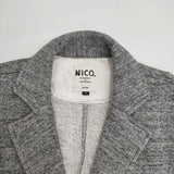 nicholson and nicholson 金ボタン スウェット テーラードジャケット グレー レディース ニコルソンアンドニコルソン【中古】6-0919M∞