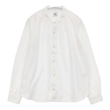 ashuhari アシュハリ band collar tuck shirt 定価15180円 コットン サイズF 日本製 長袖シャツ ホワイト レディース【中古】6-0815M∞