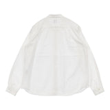 ashuhari アシュハリ band collar tuck shirt 定価15180円 コットン サイズF 日本製 長袖シャツ ホワイト レディース【中古】6-0815M∞