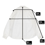 ashuhari アシュハリ band collar tuck shirt 定価15180円 コットン サイズF 日本製 長袖シャツ ホワイト レディース【中古】6-0815M∞