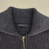 JOURNAL STANDARD relume 製品染めジップベスト ノースリーブニット コットン ベスト ネイビー レディース ジャーナルスタンダードレリューム【中古】6-1008M∞