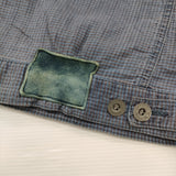 VISVIM 101 JKT INDIGO CHECK 0114305013002 日本製 サイズ2 コットンリネン チェック ジャケット ブルー ブラウン メンズ ビズビム/ヴィズヴィム【中古】6-0630M♪