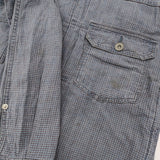 VISVIM 101 JKT INDIGO CHECK 0114305013002 日本製 サイズ2 コットンリネン チェック ジャケット ブルー ブラウン メンズ ビズビム/ヴィズヴィム【中古】6-0630M♪