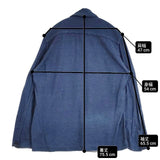 45R/45rpm インディゴ染め コットン サイズ3 シャツジャケット 長袖シャツ ネイビー メンズ フォーティーファイブアールピーエム【中古】6-0726M∞