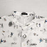 R&D.M.Co- SNOW DIARY BUGGY SHIRT 定価37400円 スノーダイアリー 総柄 ブラウス シャツ ホワイト マルチカラー レディース オールドマンズテーラー【中古】6-0726M∞