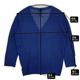 PONT DE CHALONS リネン Vネック サイズM ニット カーディガン ブルー レディース ポンデシャロン【中古】6-0909M△