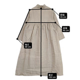 JOURNAL STANDARD リネン スキッパー ギャザー ワンピース ベージュ レディース ジャーナルスタンダード【中古】6-0909M△