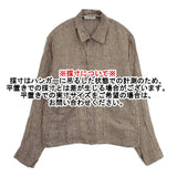 HARROW TOWN STORES ストライプ リネン イングランド製 サイズ42 長袖シャツ ベージュ ブラック レディース ハロウタウンストアズ【中古】6-0909M△