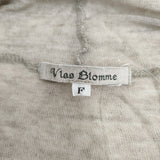 Vlas Blomme 薄手天竺フードボレロ 122011 リネン カーディガン ベージュ レディース ヴラスブラム【中古】6-0906M◎