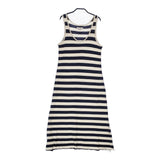 pyjama clothing ボーダー タンクトップワンピース ベルギー製 カットオフ サイズF ワンピース ネイビー アイボリー レディース ピジャマクロージング【中古】6-0627S△