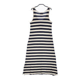pyjama clothing ボーダー タンクトップワンピース ベルギー製 カットオフ サイズF ワンピース ネイビー アイボリー レディース ピジャマクロージング【中古】6-0627S△