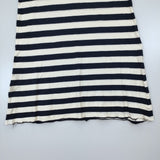 pyjama clothing ボーダー タンクトップワンピース ベルギー製 カットオフ サイズF ワンピース ネイビー アイボリー レディース ピジャマクロージング【中古】6-0627S△
