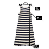 pyjama clothing ボーダー タンクトップワンピース ベルギー製 カットオフ サイズF ワンピース ネイビー アイボリー レディース ピジャマクロージング【中古】6-0627S△