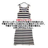 pyjama clothing ボーダー タンクトップワンピース ベルギー製 カットオフ サイズF ワンピース ネイビー アイボリー レディース ピジャマクロージング【中古】6-0627S△