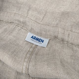 ARMEN リネンヘリンボーン オーバーオール フランス製 サロペット ベージュ レディース アーメン【中古】6-0909M△