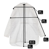 ARTS&SCIENCE コットン リネン 063-U633-158 シャツブラウス プルオーバー チュニック ホワイト レディース アーツ&サイエンス【中古】6-0907M∞