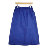 NATURAL LAUNDRY 7232S-001 日本製 製品染め コットン リネン ロングスカート ブルー レディース ナチュラルランドリー【中古】6-0926M∞