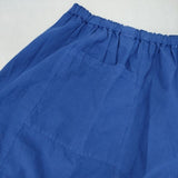 NATURAL LAUNDRY 7232S-001 日本製 製品染め コットン リネン ロングスカート ブルー レディース ナチュラルランドリー【中古】6-0926M∞
