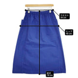 NATURAL LAUNDRY 7232S-001 日本製 製品染め コットン リネン ロングスカート ブルー レディース ナチュラルランドリー【中古】6-0926M∞