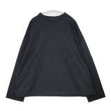 A.U.G. relaxing オーグリラクシング オーバーサイズ サイズ1 コットン 日本製 長袖Ｔシャツ カットソー ロンＴ ブラック レディース【中古】6-0907M∞